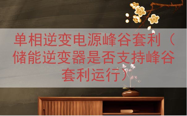 单相逆变电源峰谷套利（储能逆变器是否支持峰谷套利运行）